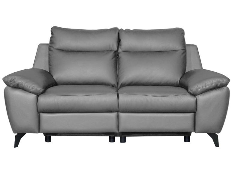 2er Sofa VERONA 100% Leder / Echtleder grau