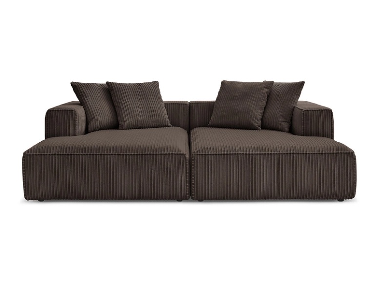 Sofa BOBOCHIC NINA Cord-Stoff rotbraun
