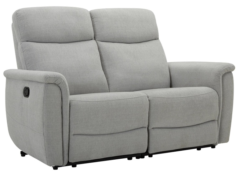 2er Sofa WONDER Stoff grau