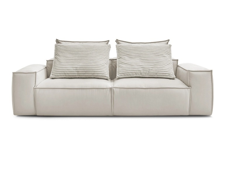 3er Sofa BOBOCHIC BOHEME Synthetisches Leder beige