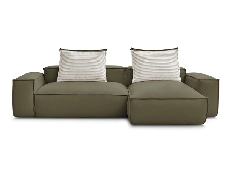Ecksofa BOBOCHIC BOHEME Synthetisches Leder grün