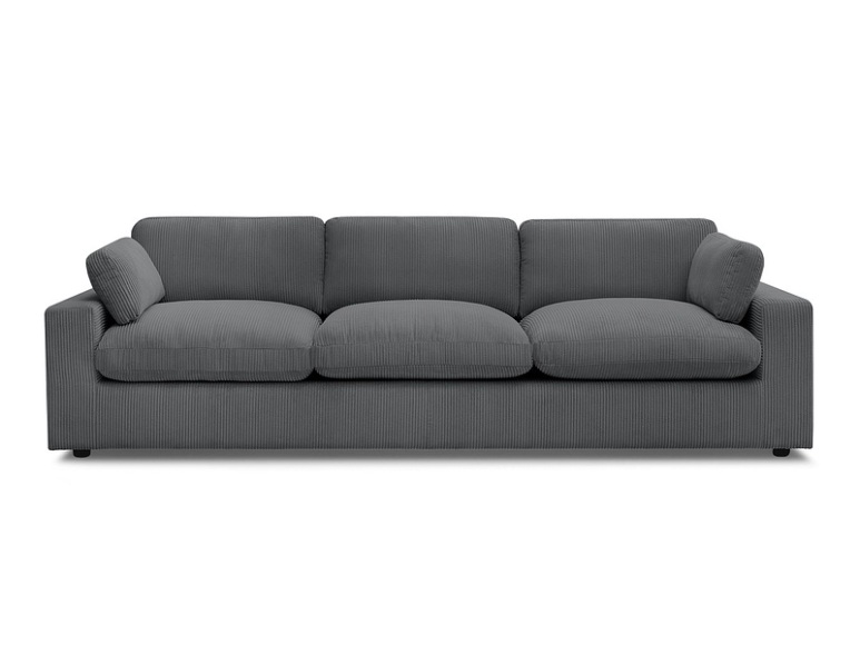 Sofa BOBOCHIC BELAIR Cord-Stoff dunkelgrau