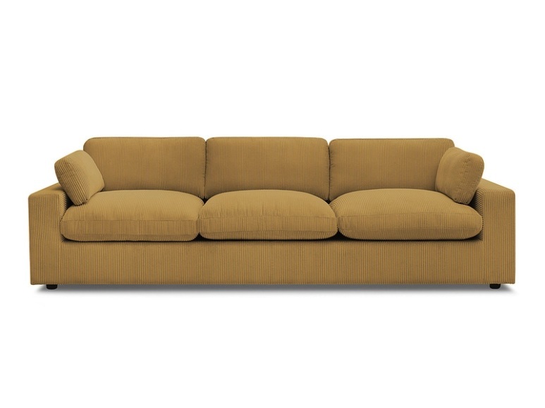 Sofa BOBOCHIC BELAIR Cord-Stoff gelb