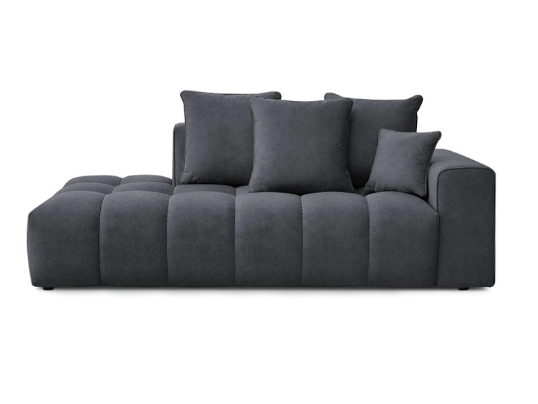 3er Sofa BOBOCHIC MONT-BLANC Samt dunkelgrau