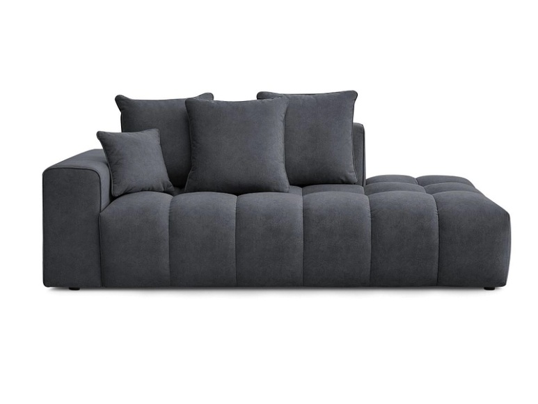3er Sofa BOBOCHIC MONT-BLANC Samt dunkelgrau