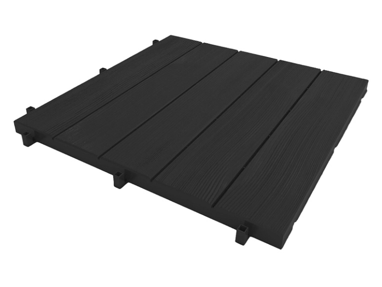 Terrassenplatte CLIP Polypropylen schwarz