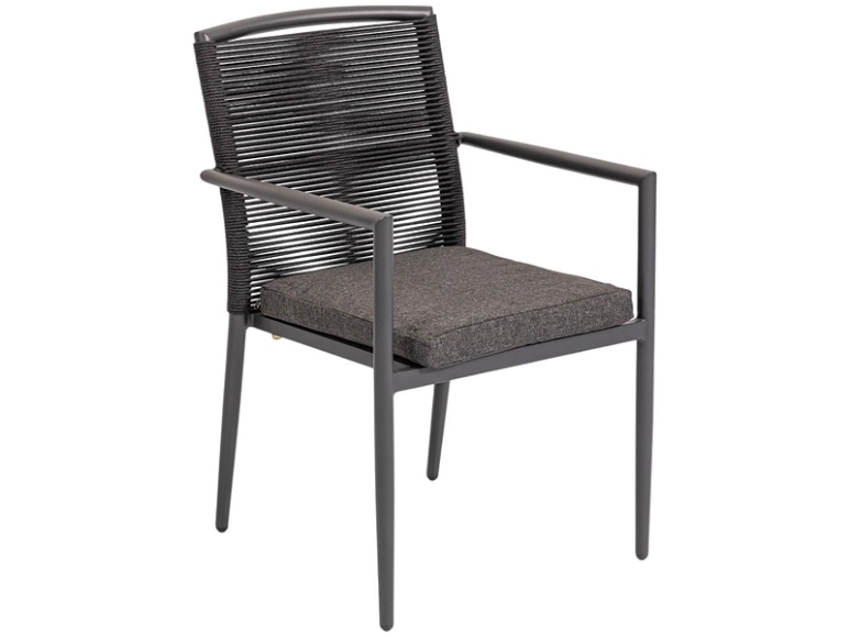 Gartenstuhl ELOUAN Aluminium schwarz