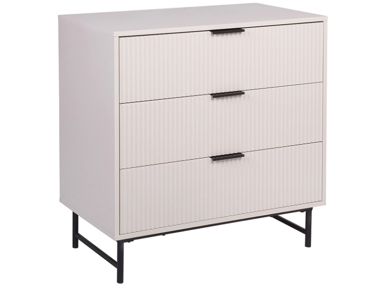 Kommode ONARIA 3 Schubladen 40x80x80cm beige
