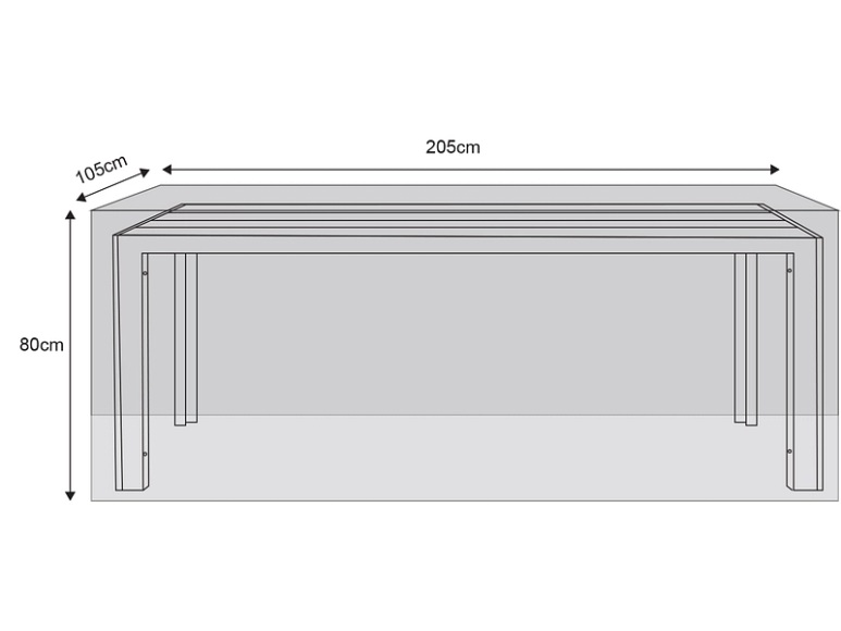 Schutzhülle für Gartentisch COVER Anthrazit