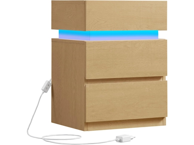 Nachttisch SADY SONGMICS 3 Schubladen 65x125x80cm braun