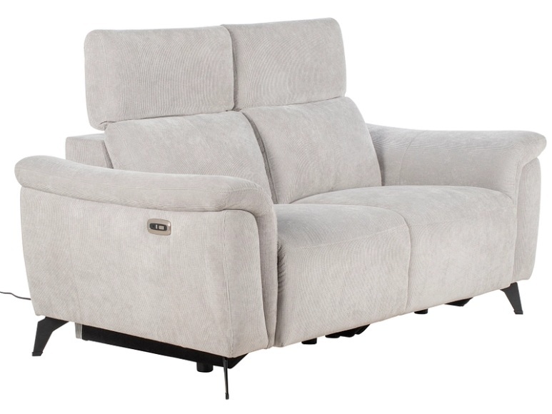 2er Sofa MAUREEN Stoff hellgrau