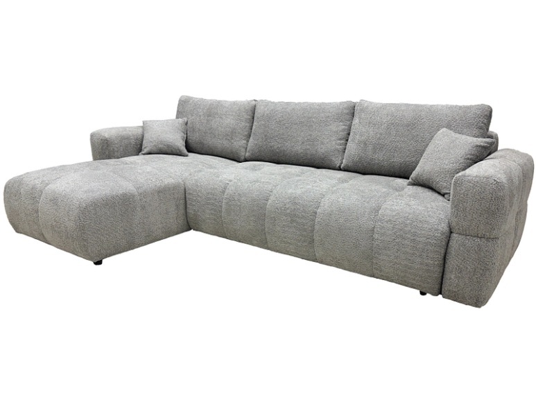Ecksofa BUDVA Stoff grau