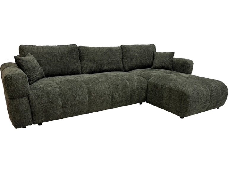 Ecksofa BUDVA Stoff khaki