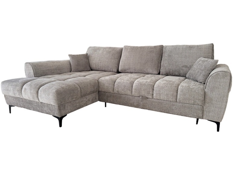 Ecksofa KAVALA Stoff grau