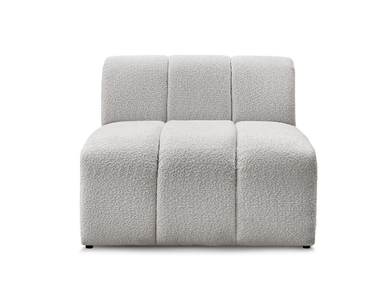 Modulare Sessel für Sofa BOBOCHIC ANNECY Boucle-Stoff hellgrau