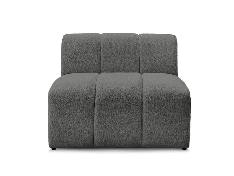 Modulare Sessel für Sofa BOBOCHIC ANNECY Boucle-Stoff dunkelgrau