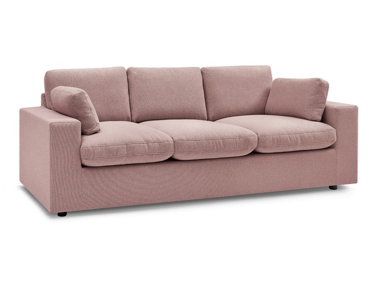 3er Sofa BOBOCHIC BELAIR Stoff rosa