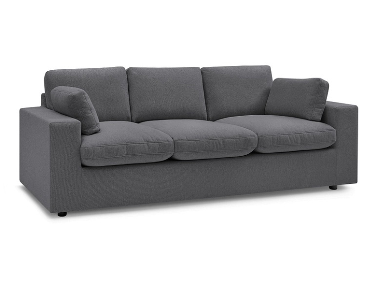 3er Sofa BOBOCHIC BELAIR Stoff dunkelgrau