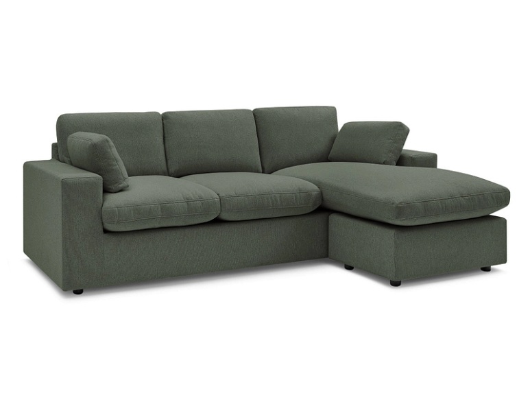 Ecksofa BOBOCHIC BELAIR Stoff grün
