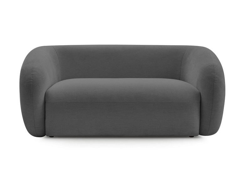 2er Sofa BOBOCHIC CELINE Stoff dunkelgrau