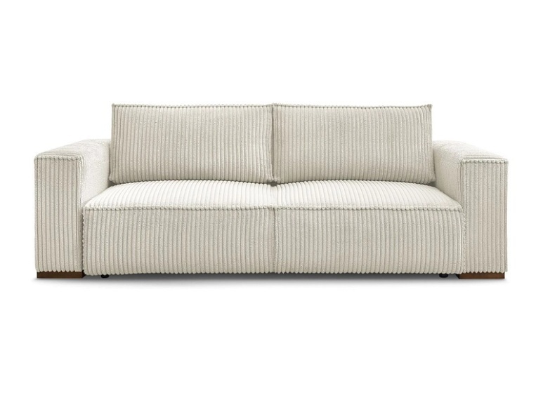 3er Sofa BOBOCHIC CHELSEA Cord-Stoff beige