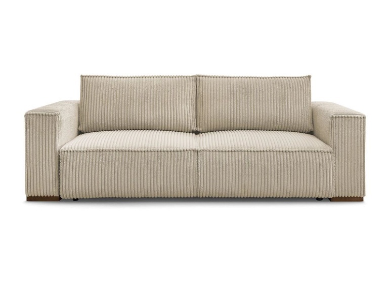 3er Sofa BOBOCHIC CHELSEA Cord-Stoff taupe