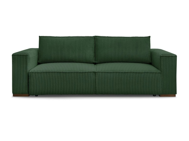 3er Sofa BOBOCHIC CHELSEA Cord-Stoff grün