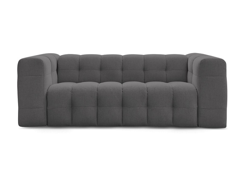 3er Sofa BOBOCHIC CLOUD Stoff dunkelgrau