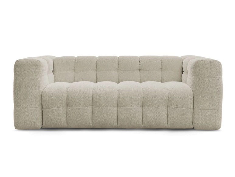 3er Sofa BOBOCHIC CLOUD Boucle-Stoff beige