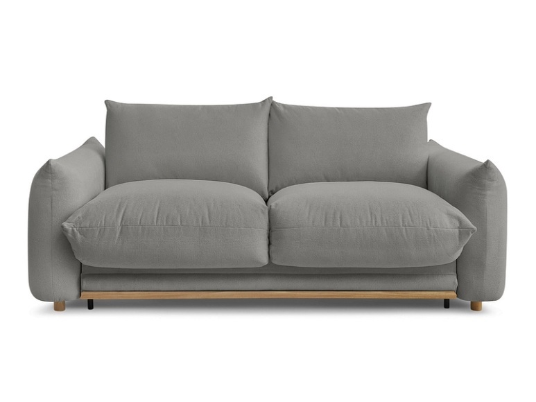 3er Sofa BOBOCHIC ERNEST Stoff dunkelgrau