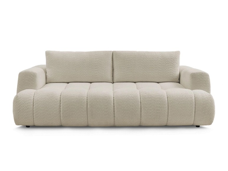 3er Sofa BOBOCHIC FUJI Boucle-Stoff beige