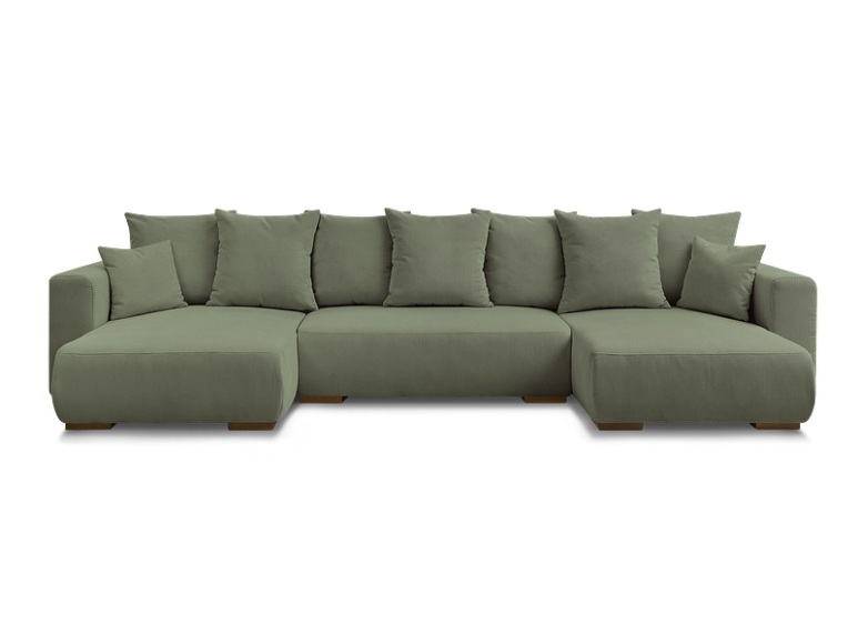 Wohnlandschaft BOBOCHIC SIDONIE Cord-Stoff grün