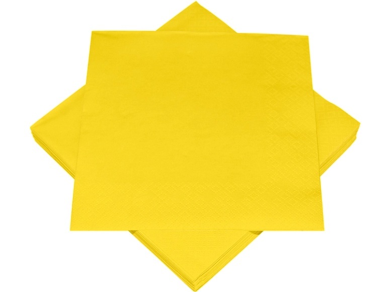 Set 20 Servietten SWAN Papier gelb