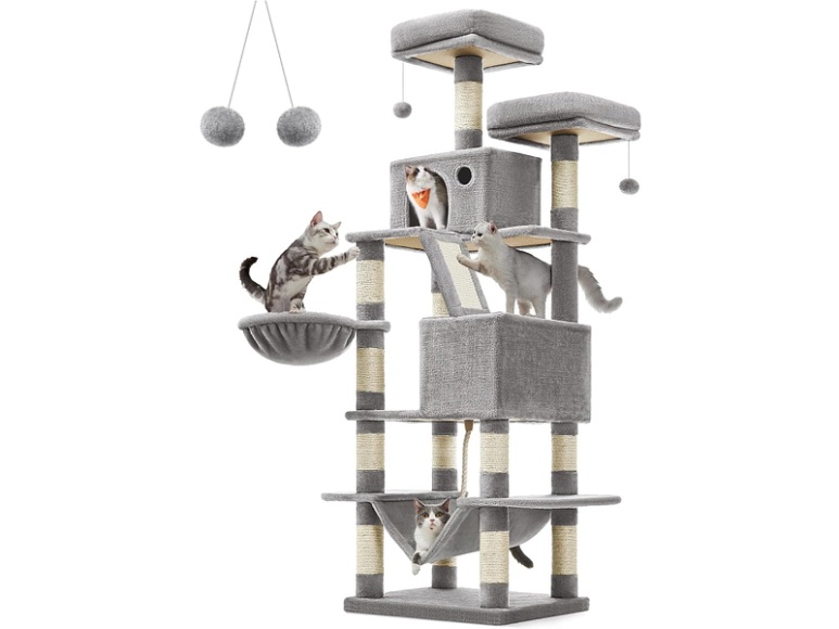 Katzenbaum VASAGLE KITTY grau