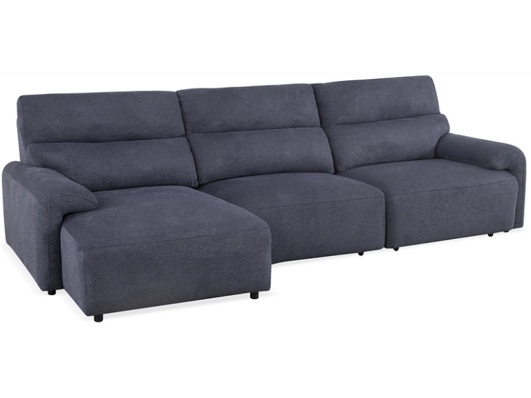 3er Sofa MAYLAN Stoff dunkelblau