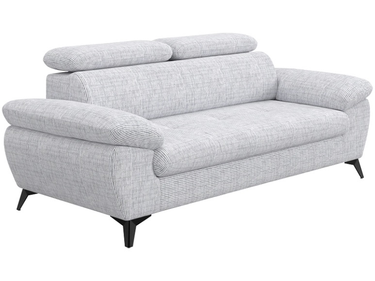 3er Sofa HUDSON Stoff grau