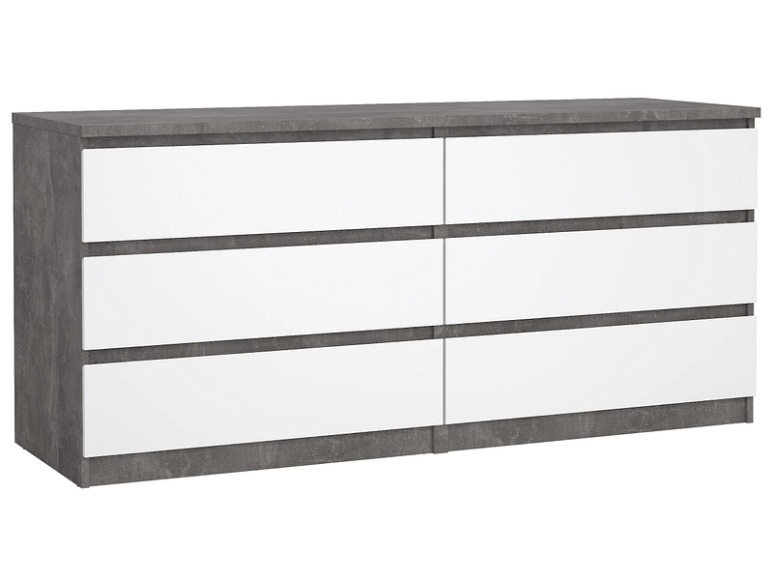 Kommode NAIA 6 Schubladen 50x153.8x70.1cm beton