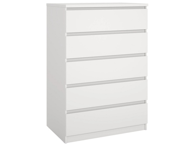 Kommode NAIA 5 Schubladen 50x77x111.3cm weiss