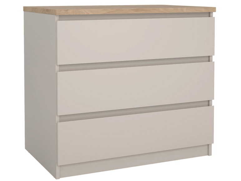 Kommode NAIA 3 Schubladen 50x77x70.1cm grau meliert