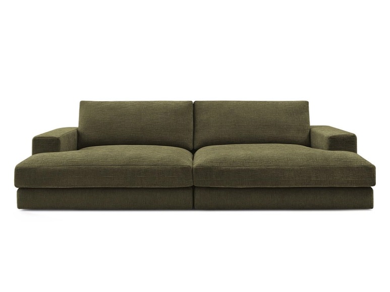 Sofa BOBOCHIC LEONARD Stoff mit Textur grün