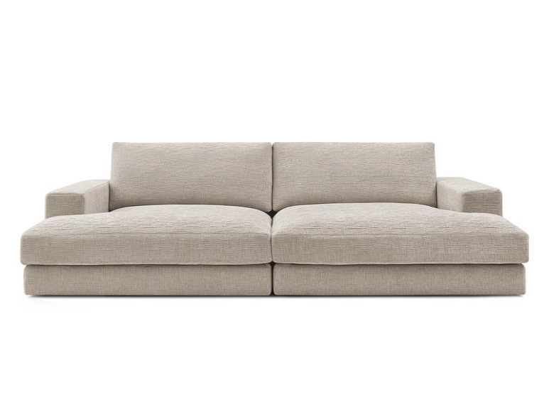 Sofa BOBOCHIC LEONARD Stoff mit Textur beige