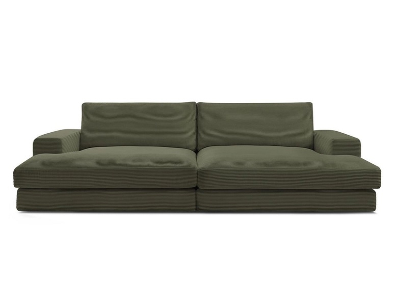 Sofa BOBOCHIC LEONARD Cord-Stoff grün