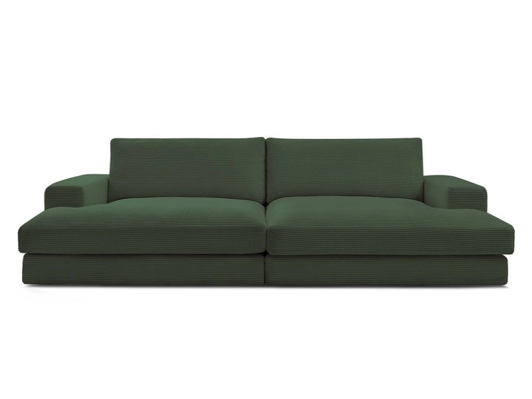 Sofa BOBOCHIC LEONARD Cord-Stoff grün