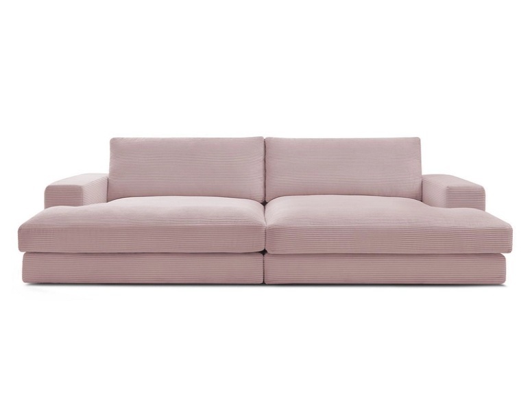 Sofa BOBOCHIC LEONARD Cord-Stoff violett