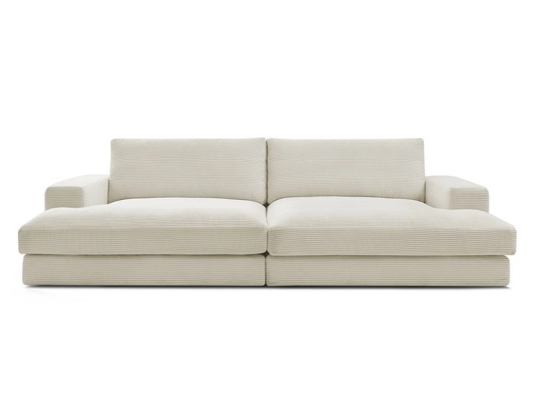 Sofa BOBOCHIC LEONARD Cord-Stoff beige