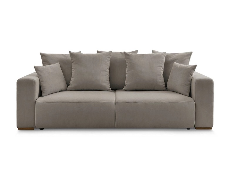 3er Sofa BOBOCHIC SIDONIE Cord-Stoff taupe