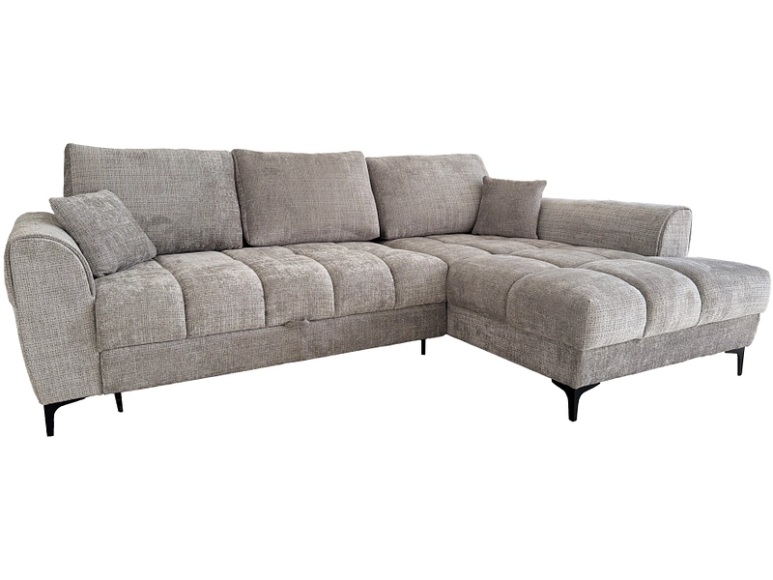 Ecksofa KAVALA Stoff grau