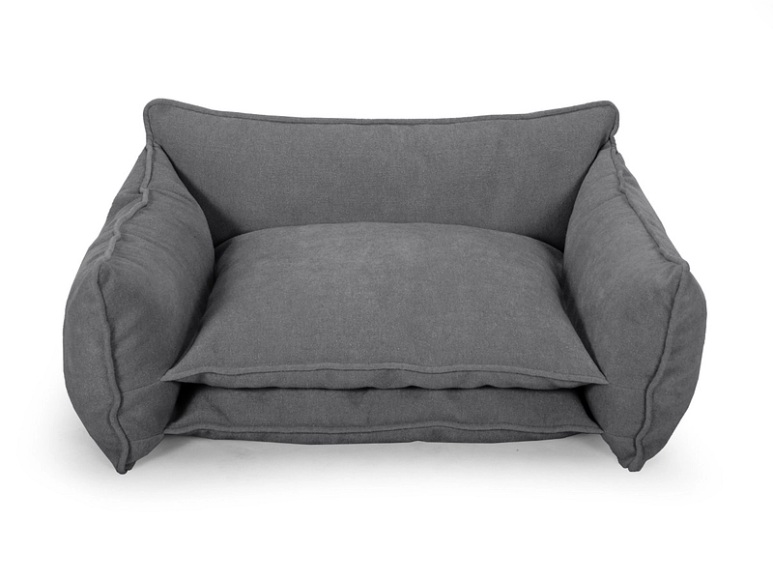 BOBOCHIC Hundebett Stoff mit Textur Dunkelgrau.ToLowerCase())