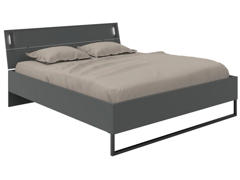 Bett MIDNIGHT 180x200cm dekor grafit