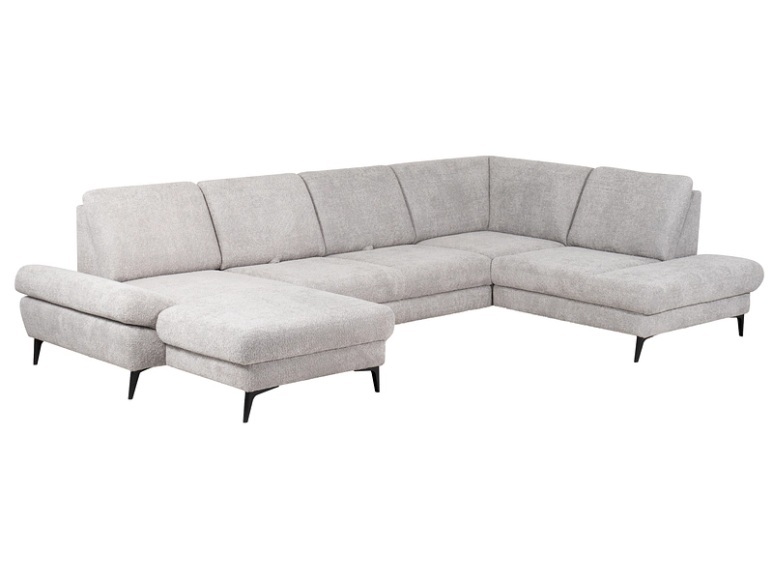 Ecksofa MATERA Stoff grau